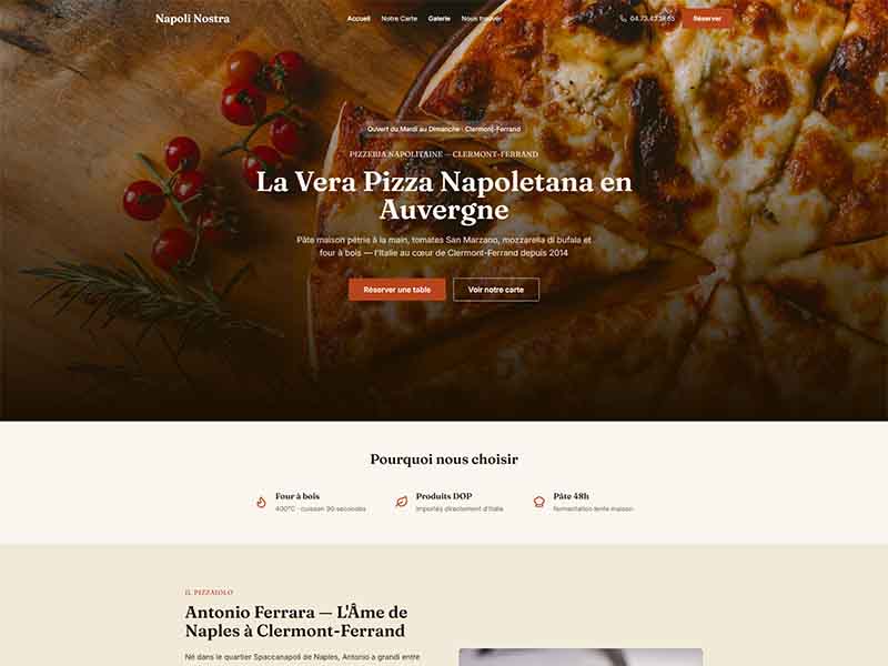 Aperçu template Restaurant & Pizzeria